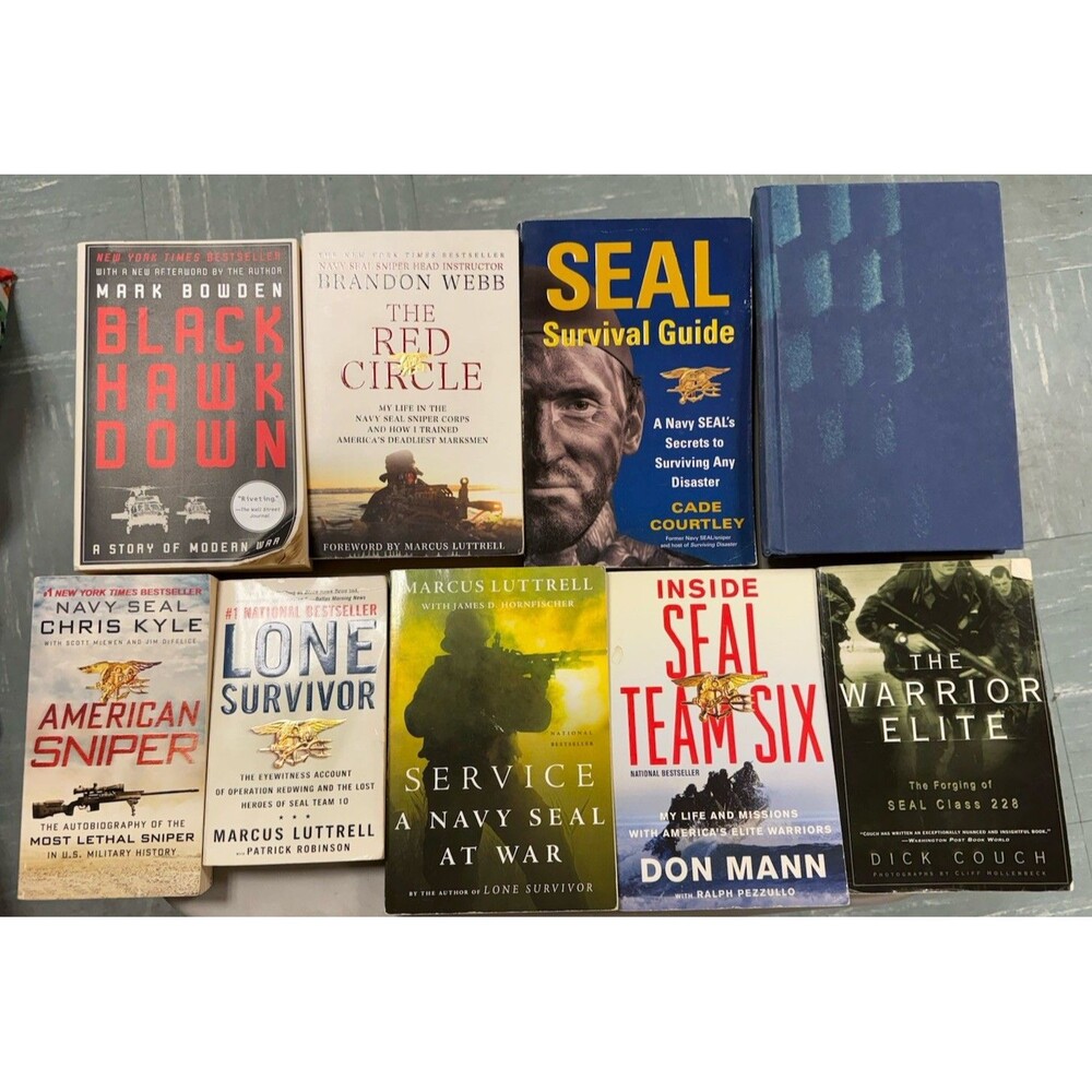 Military Theme Book Lot Of 9 (8 PB, 1 HC)
